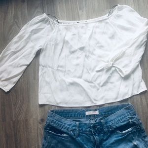 NWT Off-the-shoulder Crop Top